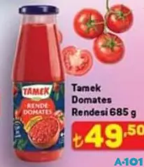 TAMEK DOMATES RENDESİ 685 G fiyat ve kampanya bilgisi